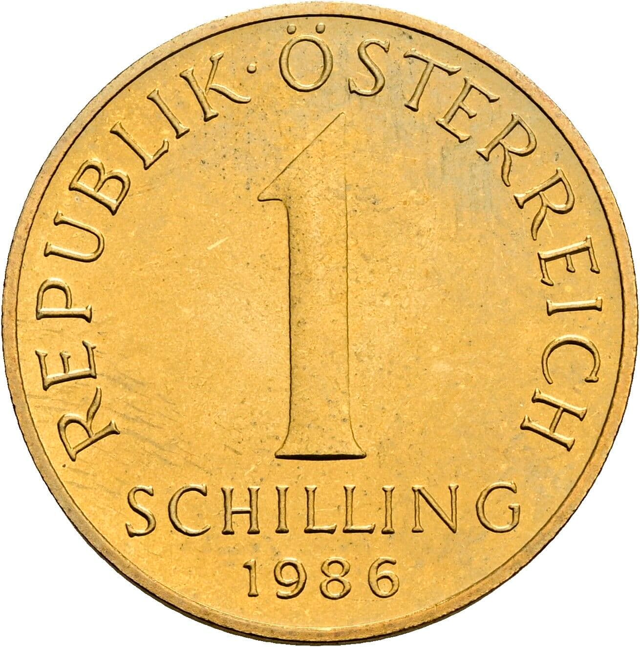 1 Schilling 1986 – Vorderseite