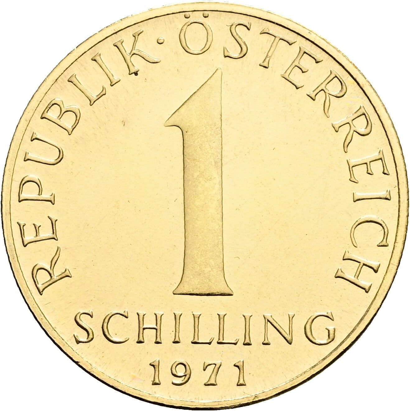 1 Schilling 1971 – Vorderseite