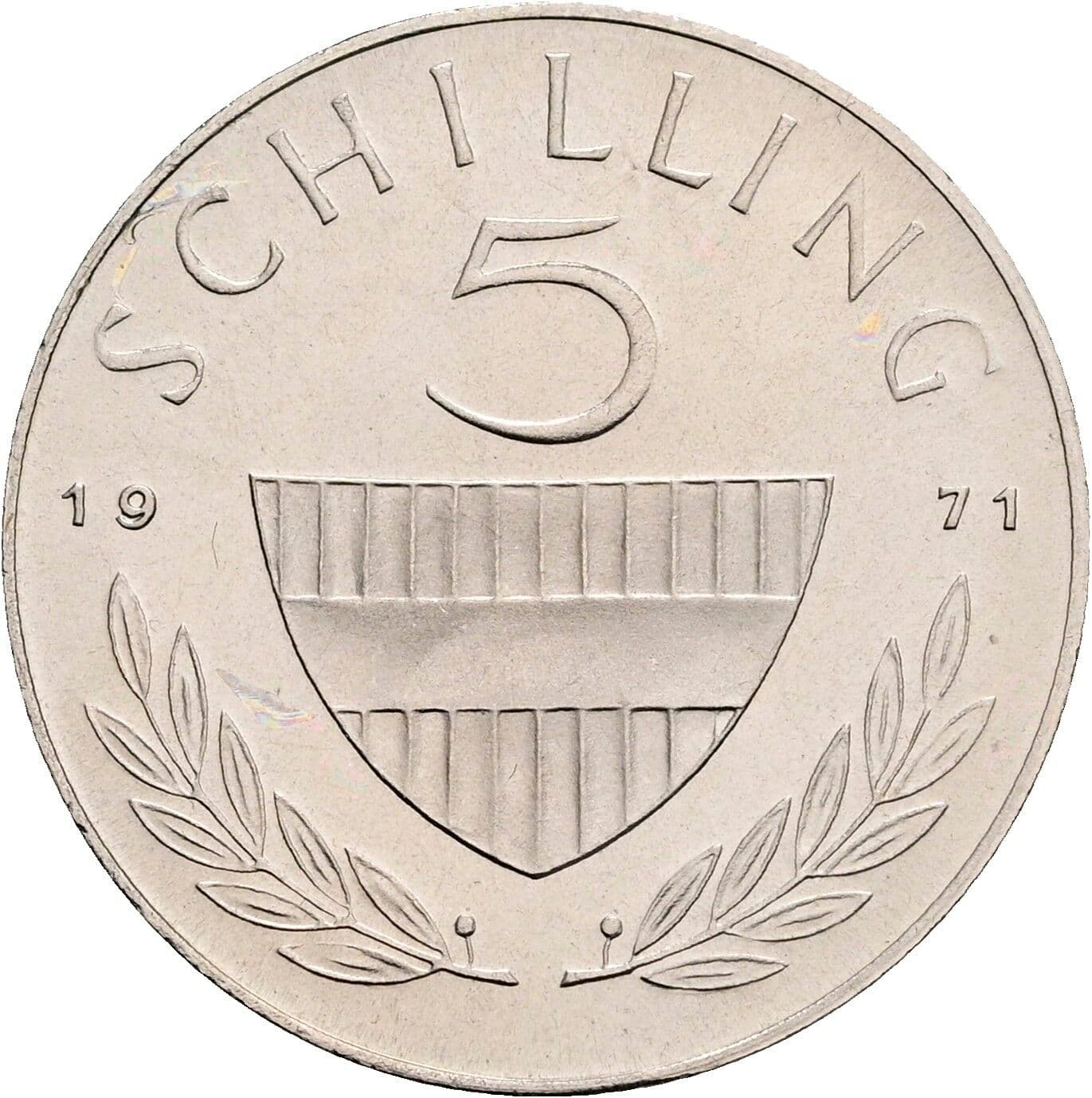 5 Schilling 1971 – Vorderseite