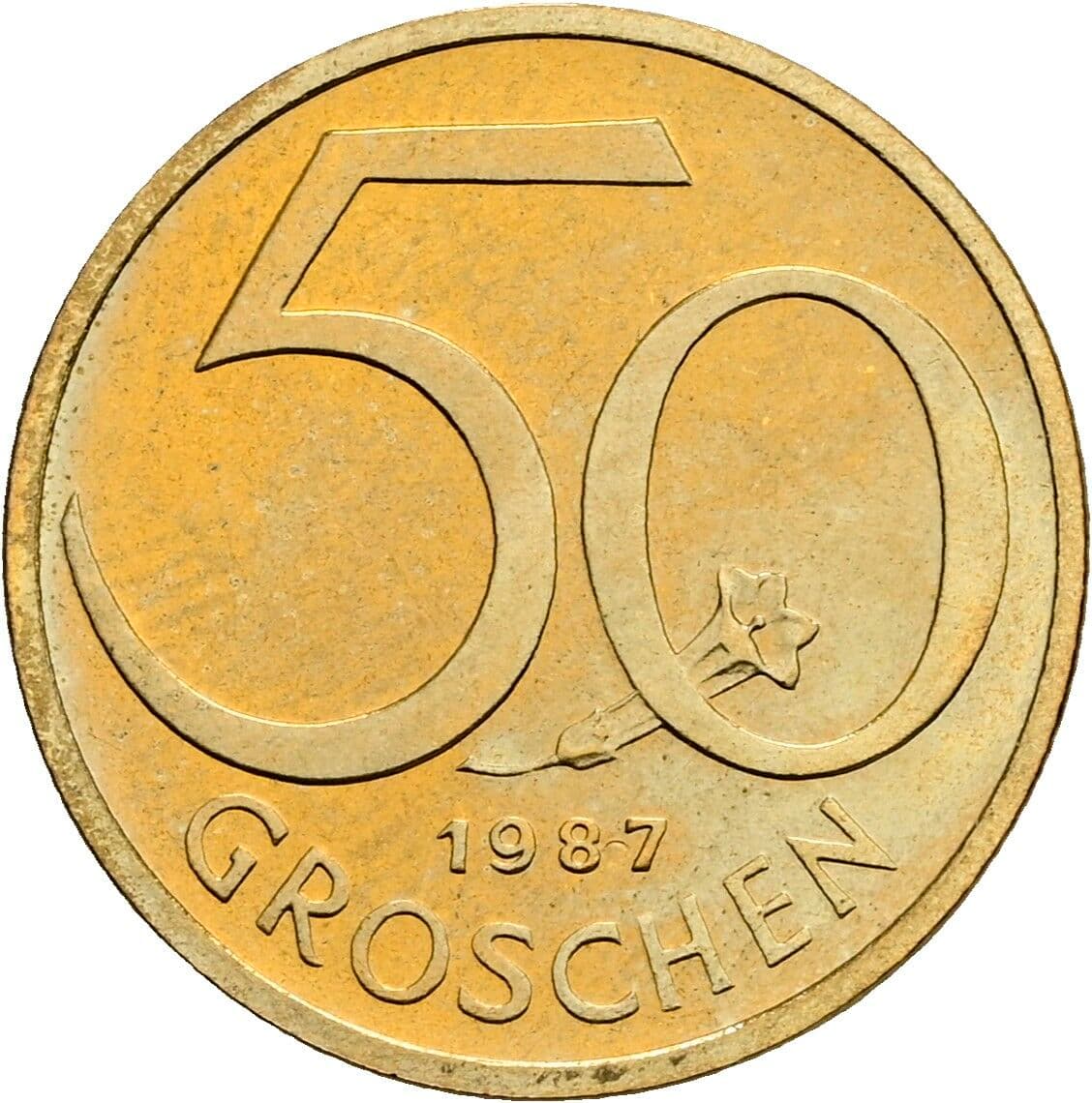 50 Groschen 1987 – Vorderseite