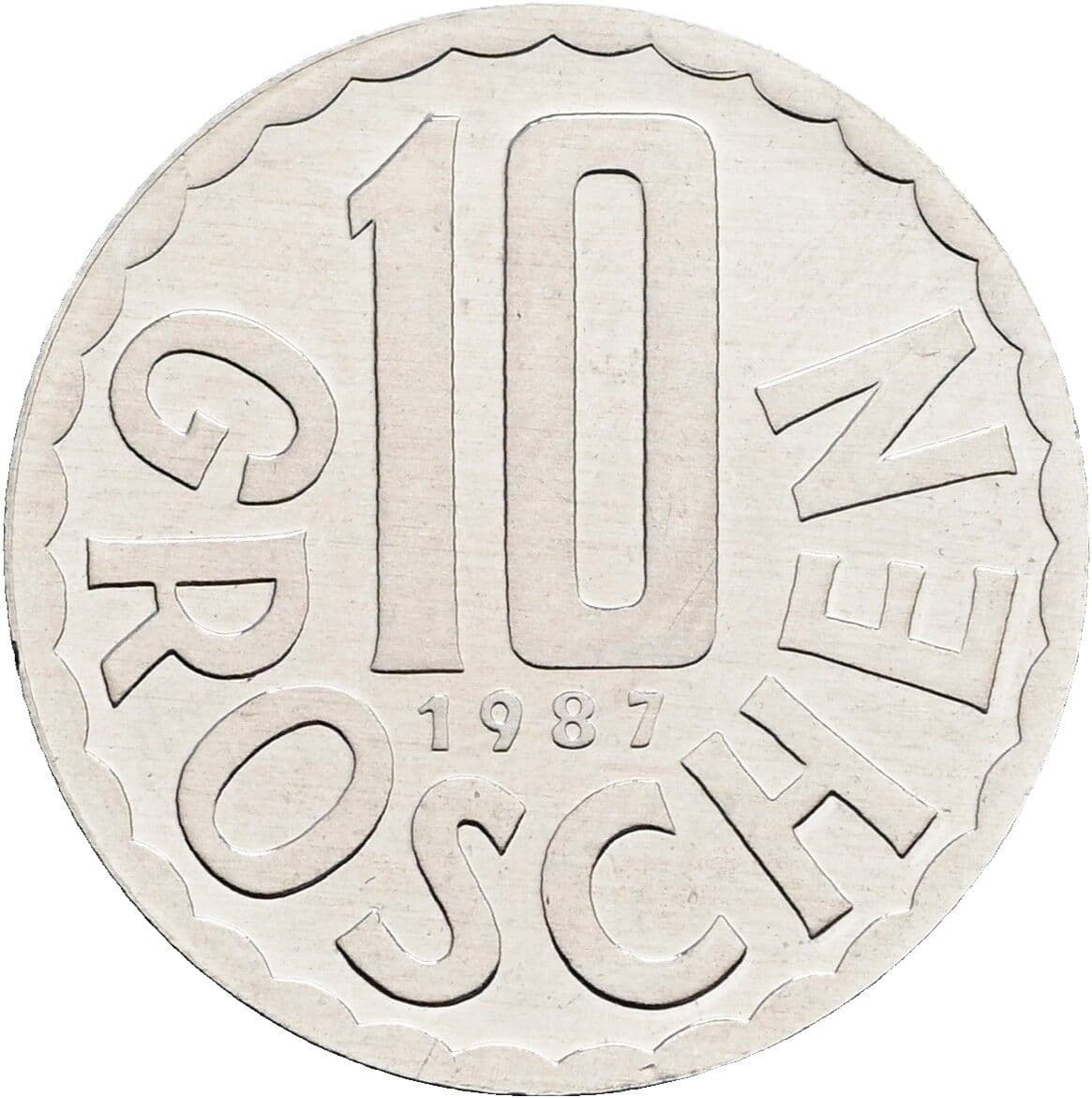 10 Groschen 1987 – Vorderseite