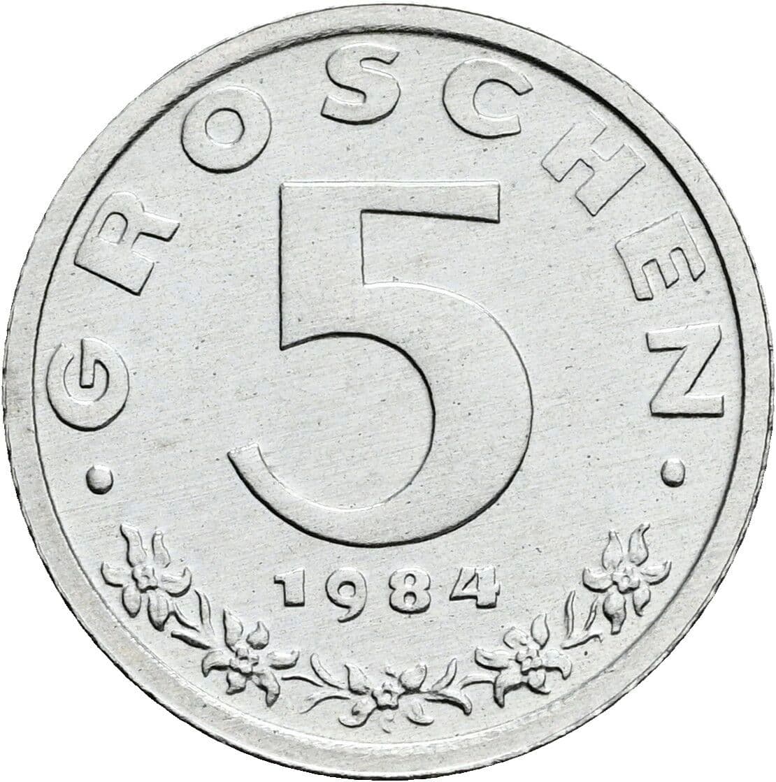 5 Groschen 1984 – Vorderseite