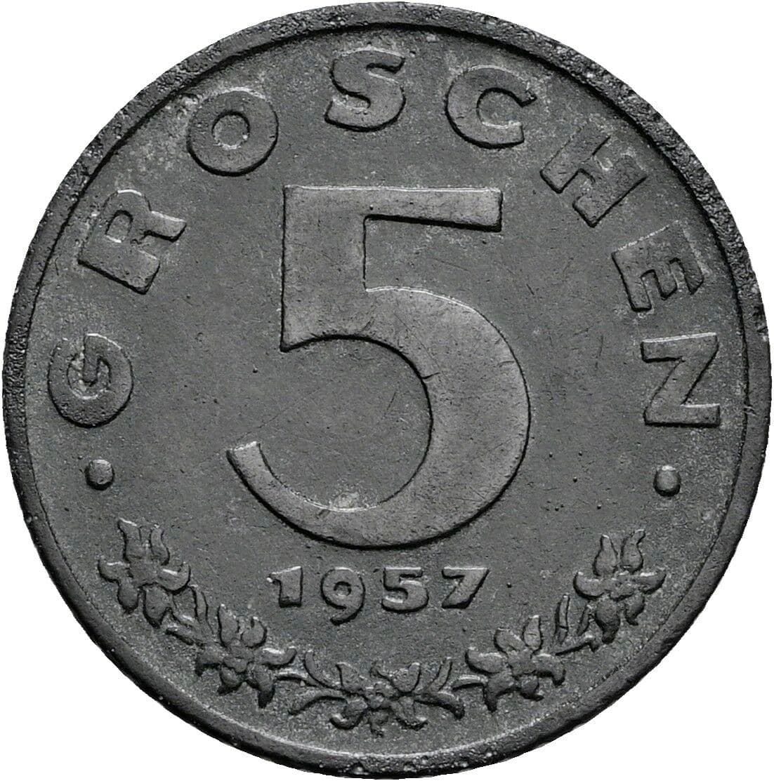 5 Groschen 1957 – Vorderseite