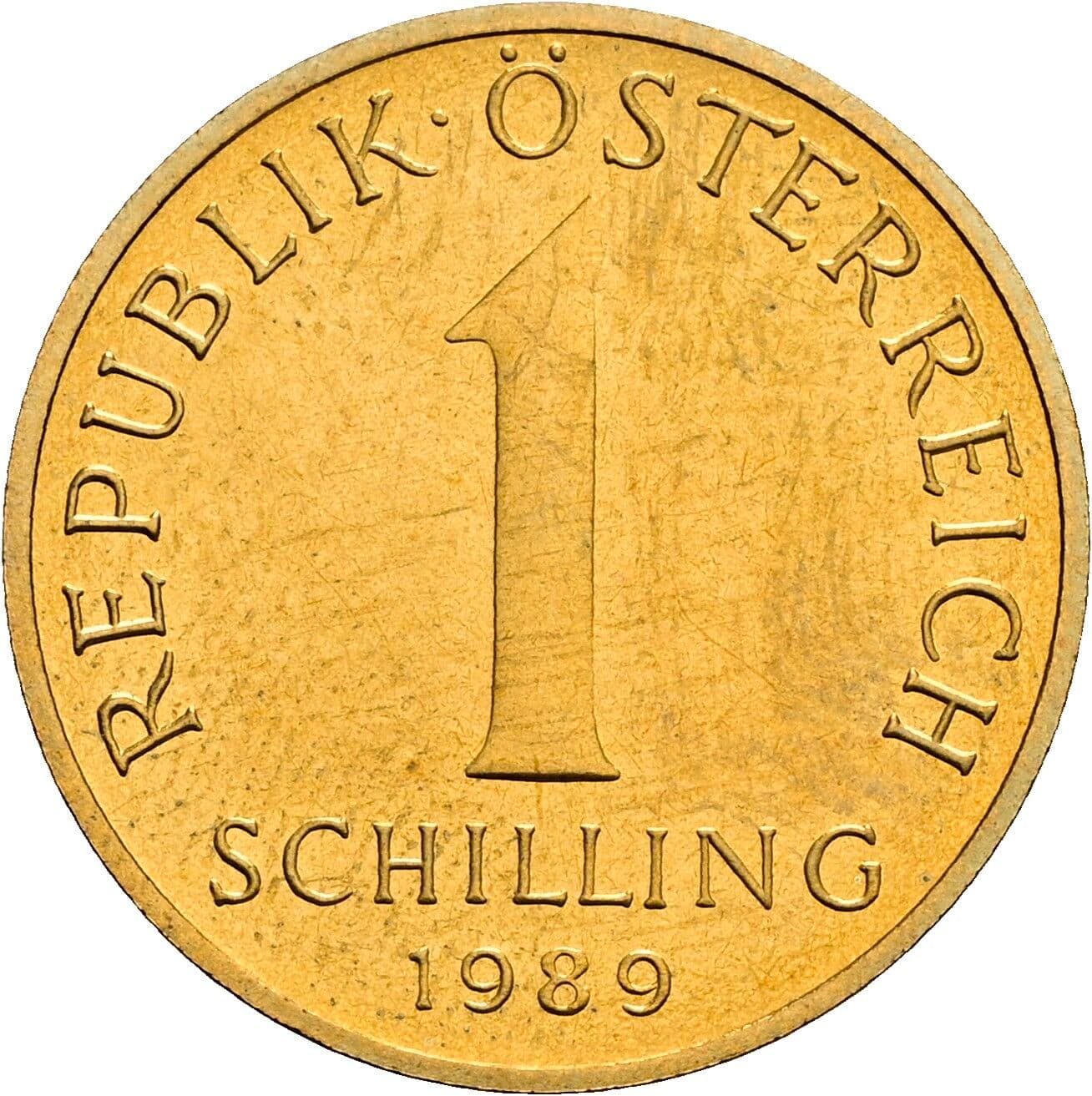 1 Schilling 1989 – Vorderseite