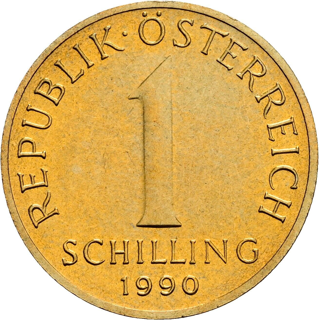 1 Schilling 1990 – Vorderseite