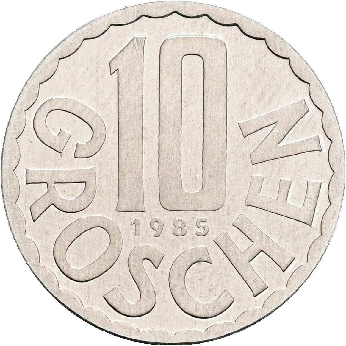 10 Groschen 1985 – Vorderseite