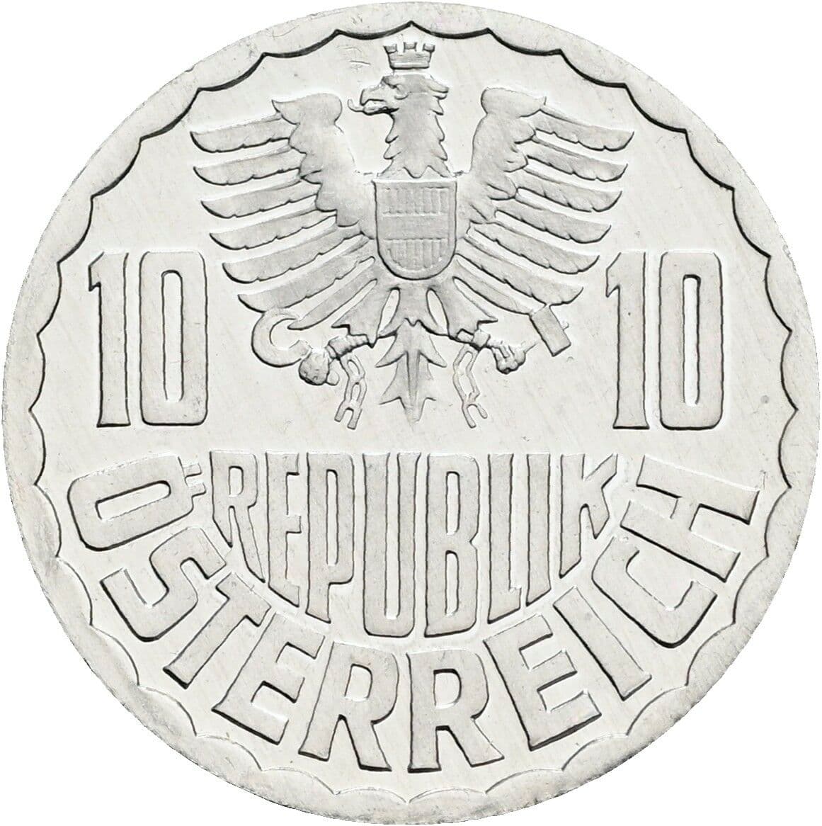 10 Groschen 1976 – Rückseite