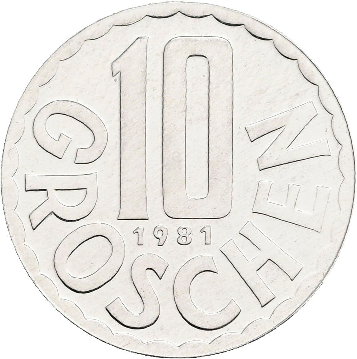 10 Groschen 1981 – Vorderseite