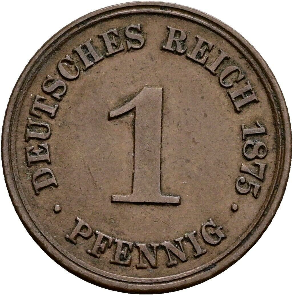 1 Pfennig 1875 A – Vorderseite