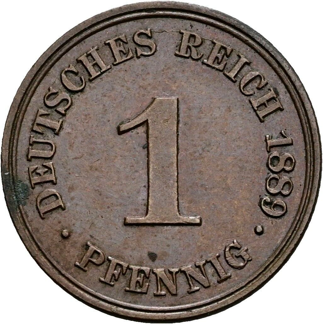 1 Pfennig 1889 A – Vorderseite