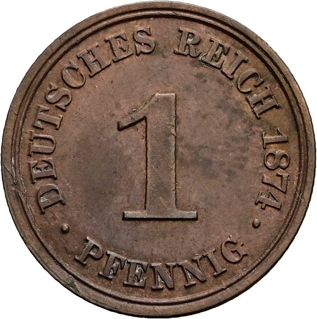 1 Pfennig 1874 A – Vorderseite