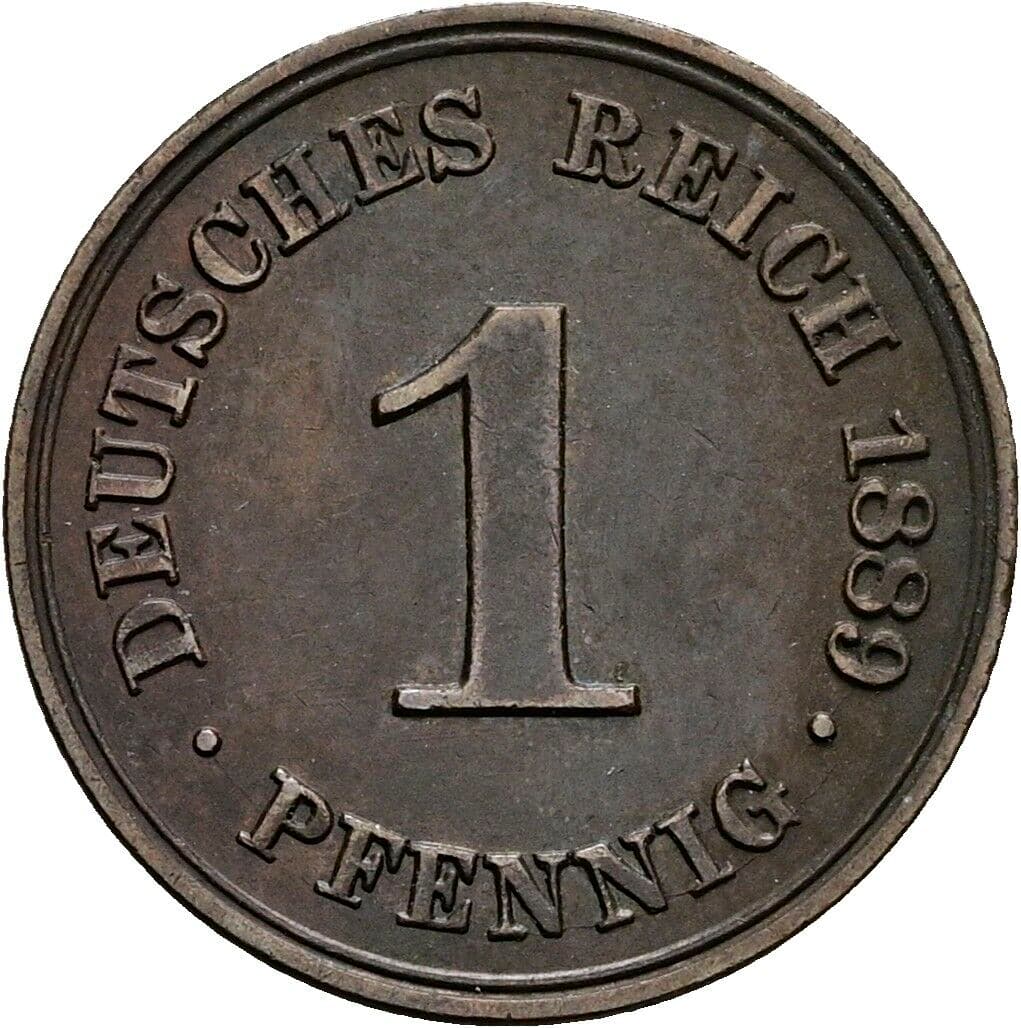 1 Pfennig 1889 A – Vorderseite