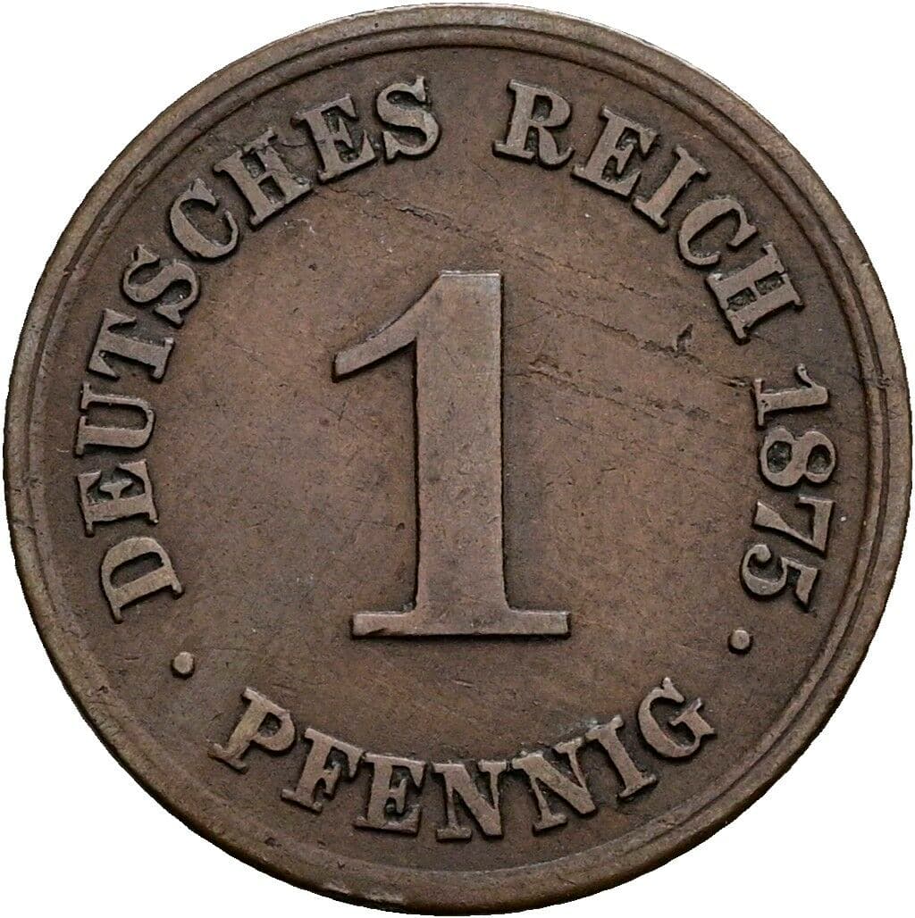 1 Pfennig 1875 A – Vorderseite