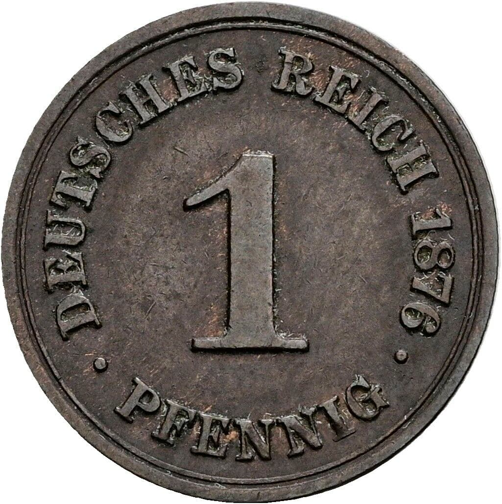 1 Pfennig 1876 B – Vorderseite