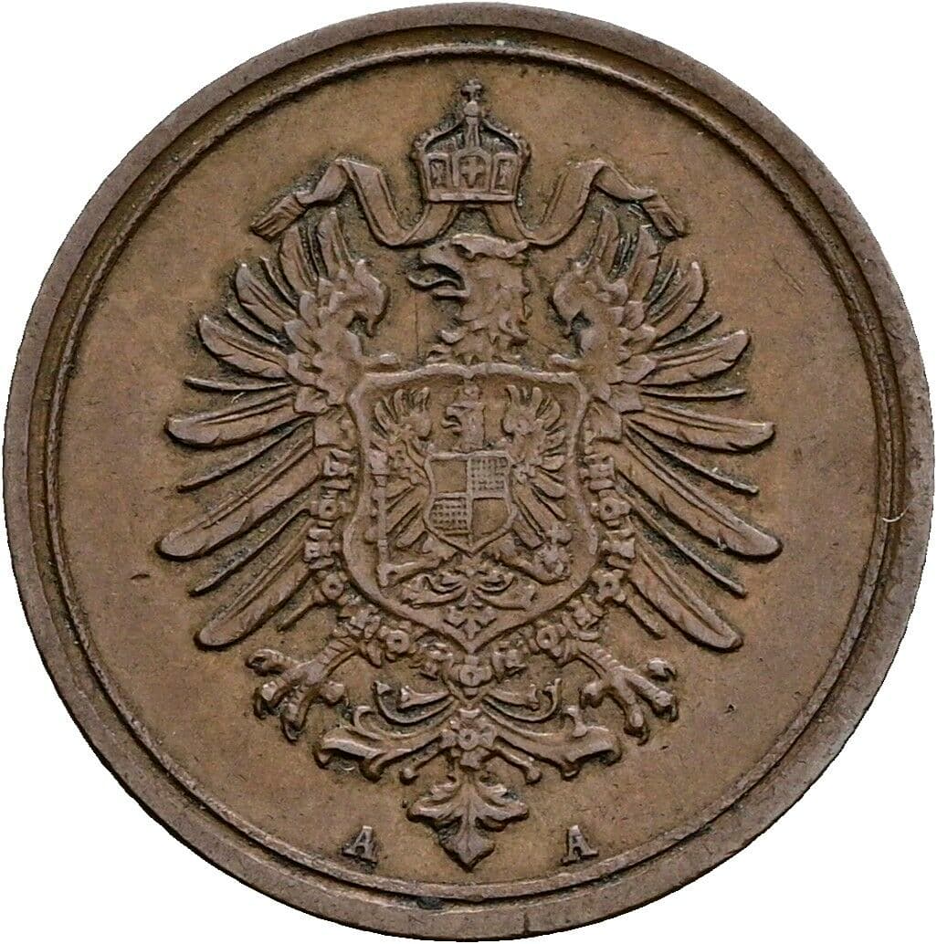 1 Pfennig 1875 A – Rückseite
