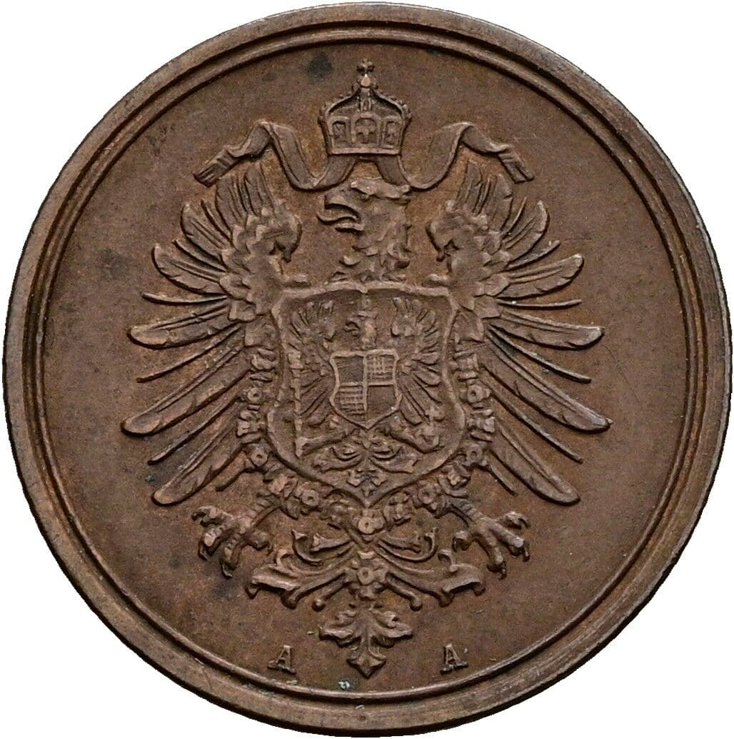 1 Pfennig 1874 A – Rückseite