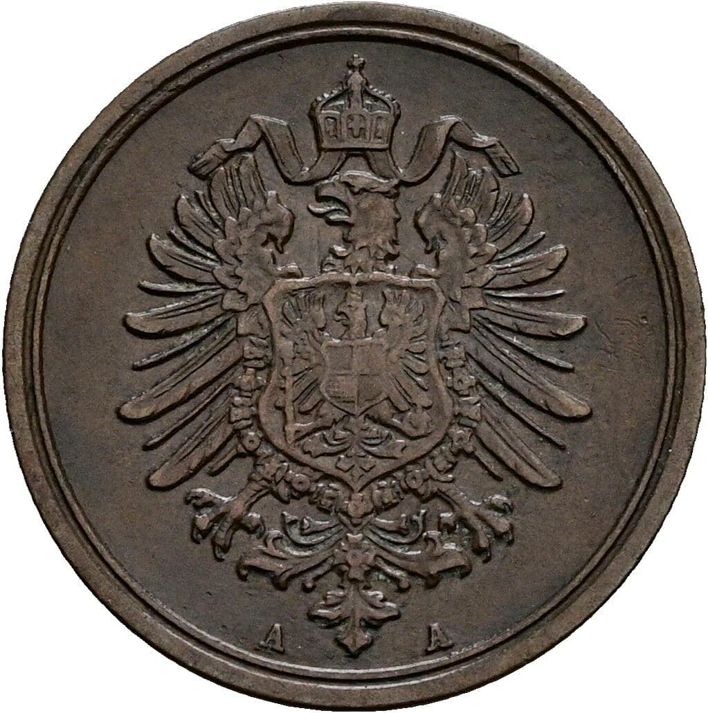 1 Pfennig 1875 A – Rückseite