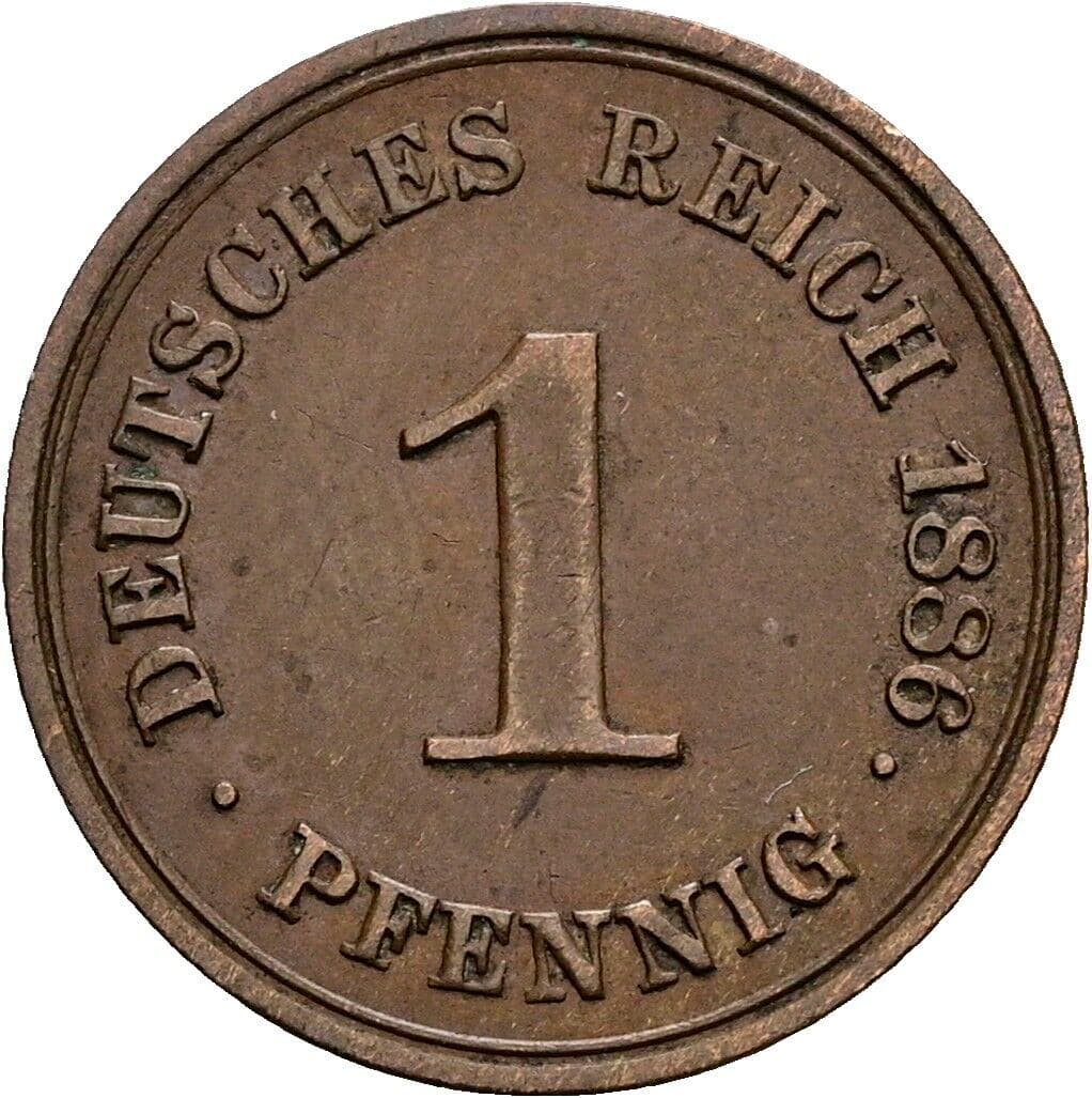 1 Pfennig 1886 A – Vorderseite