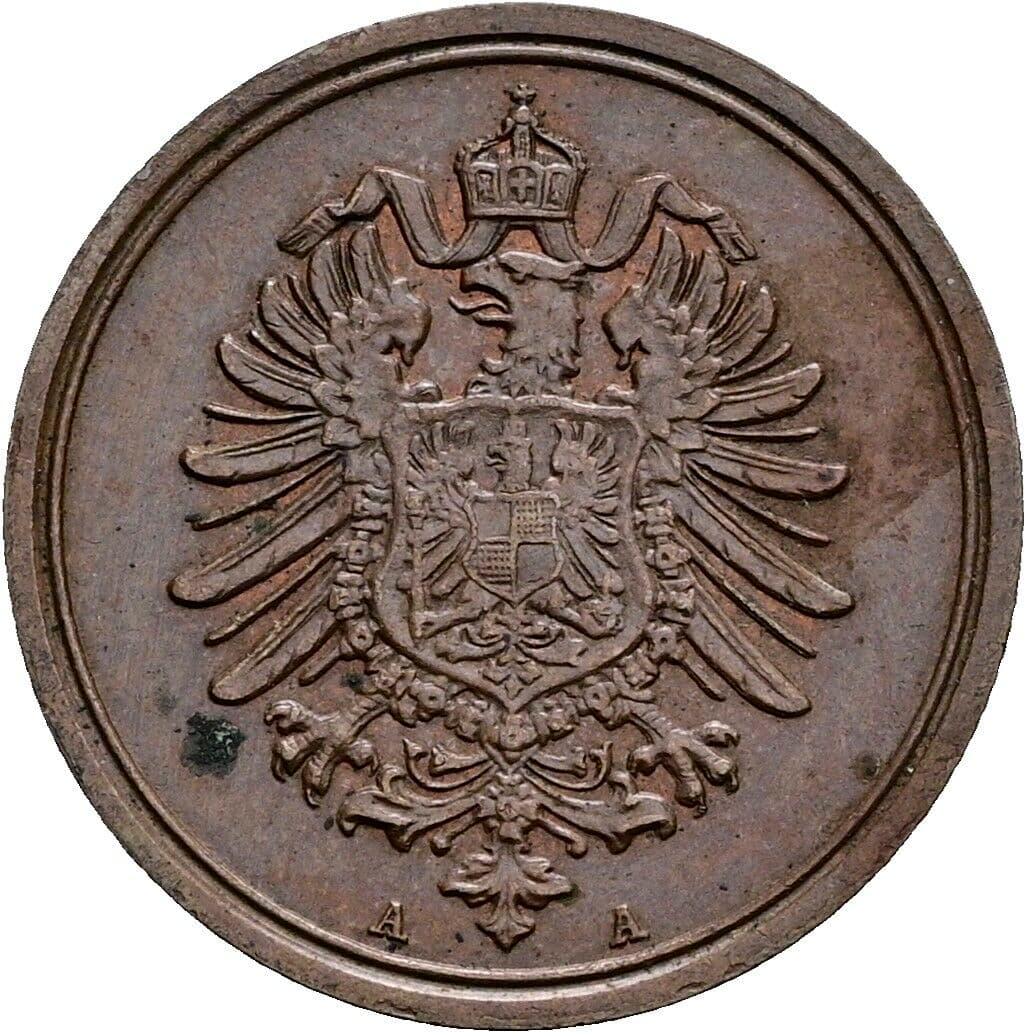 1 Pfennig 1889 A – Rückseite