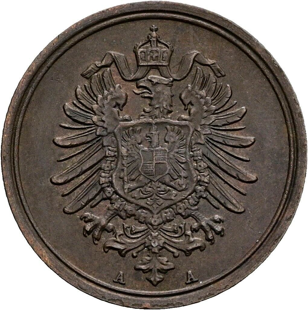 1 Pfennig 1889 A – Rückseite