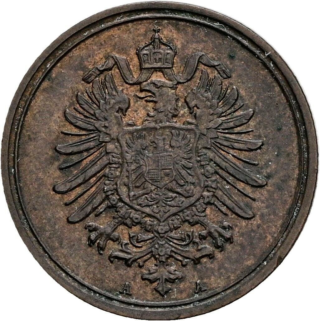 1 Pfennig 1876 A – Rückseite