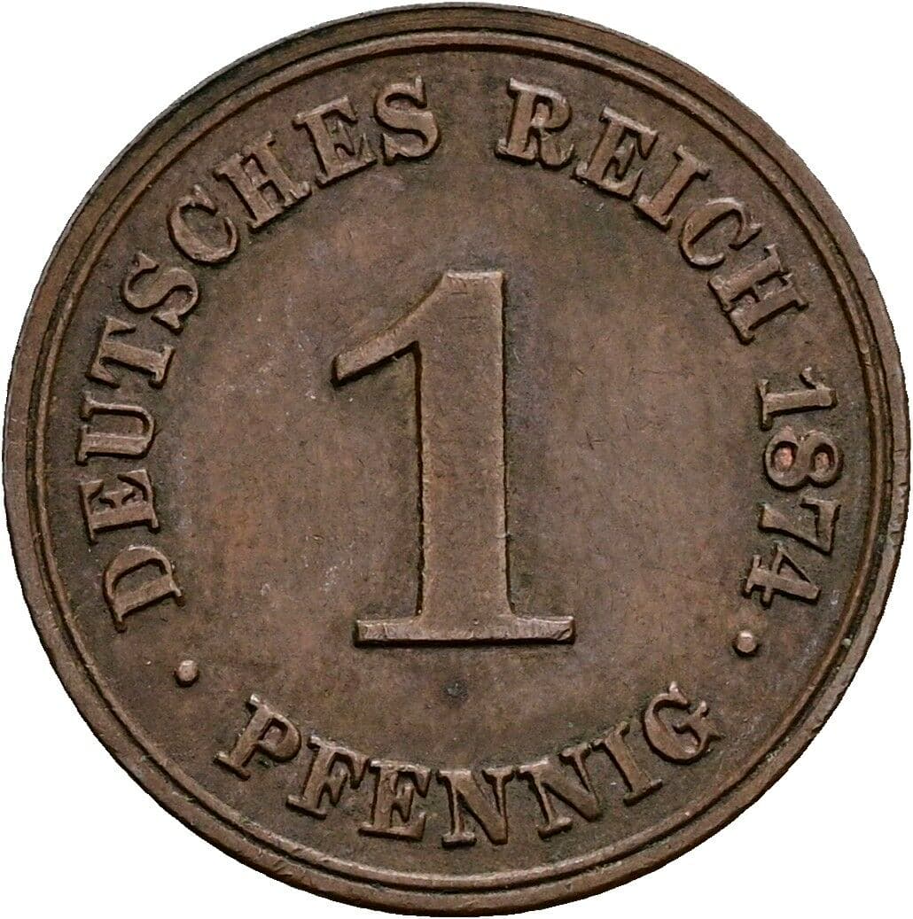 1 Pfennig 1874 C – Vorderseite