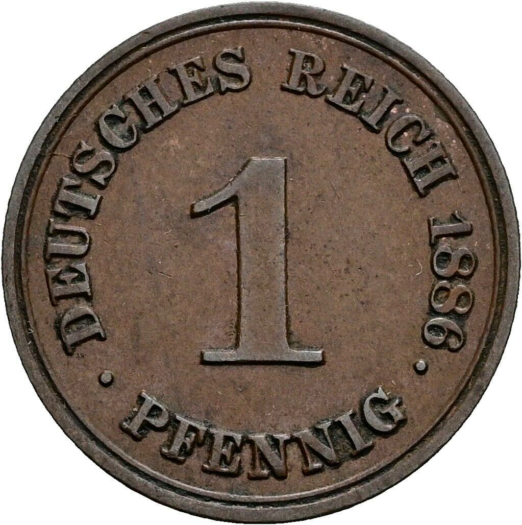 1 Pfennig 1886 A – Vorderseite
