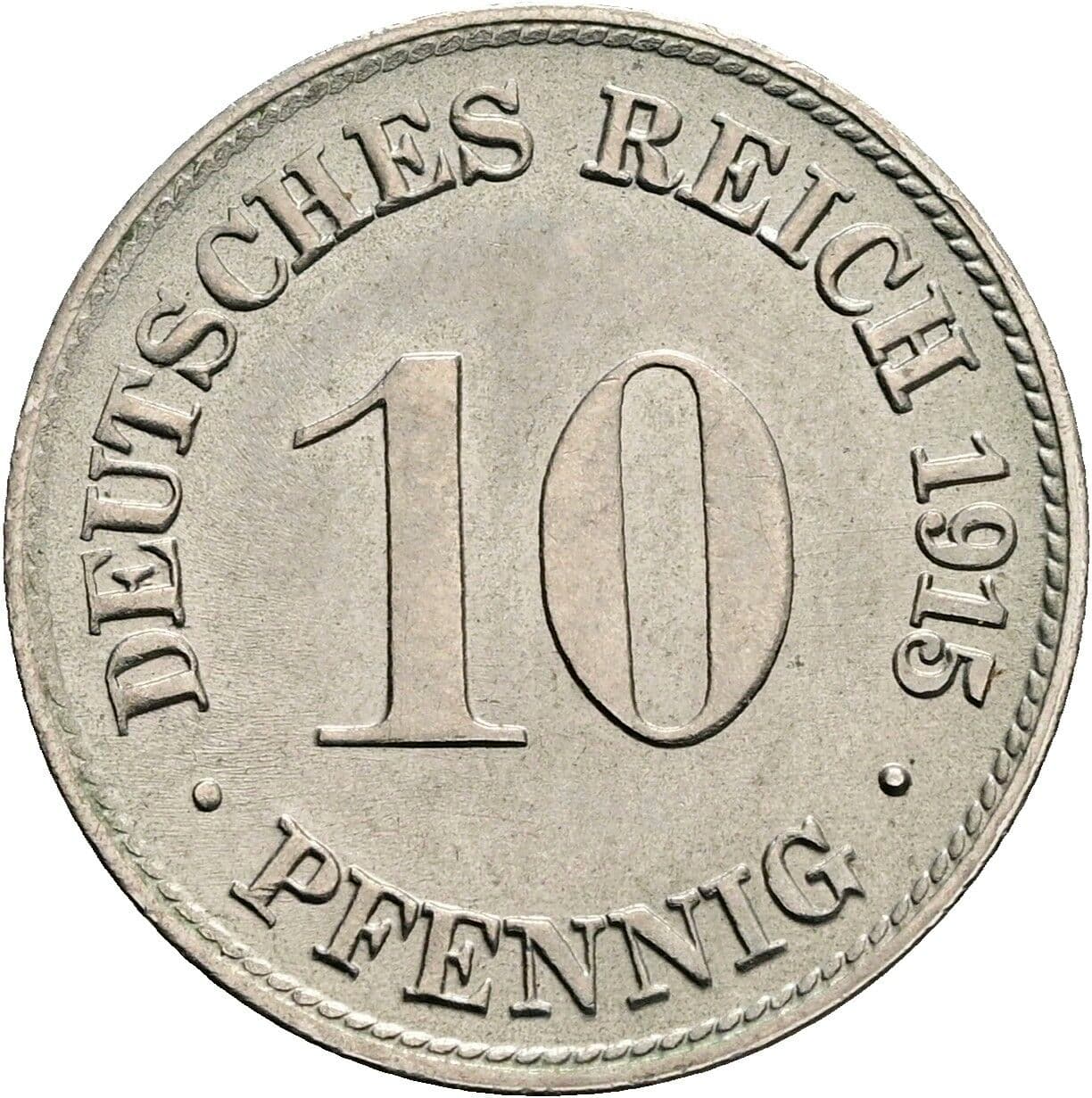 10 Pfennig 1915 D – Vorderseite