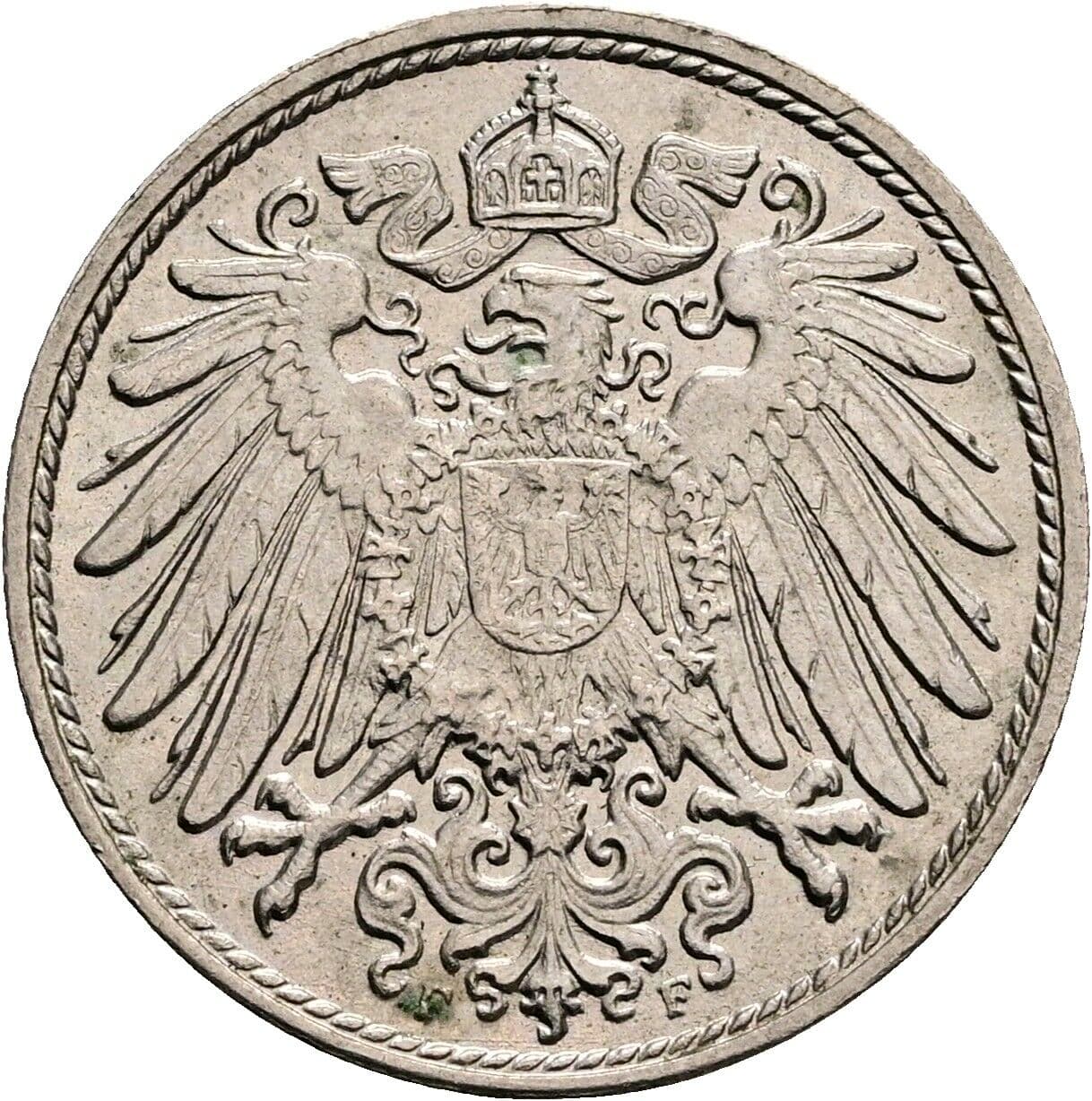 10 Pfennig 1914 F – Rückseite