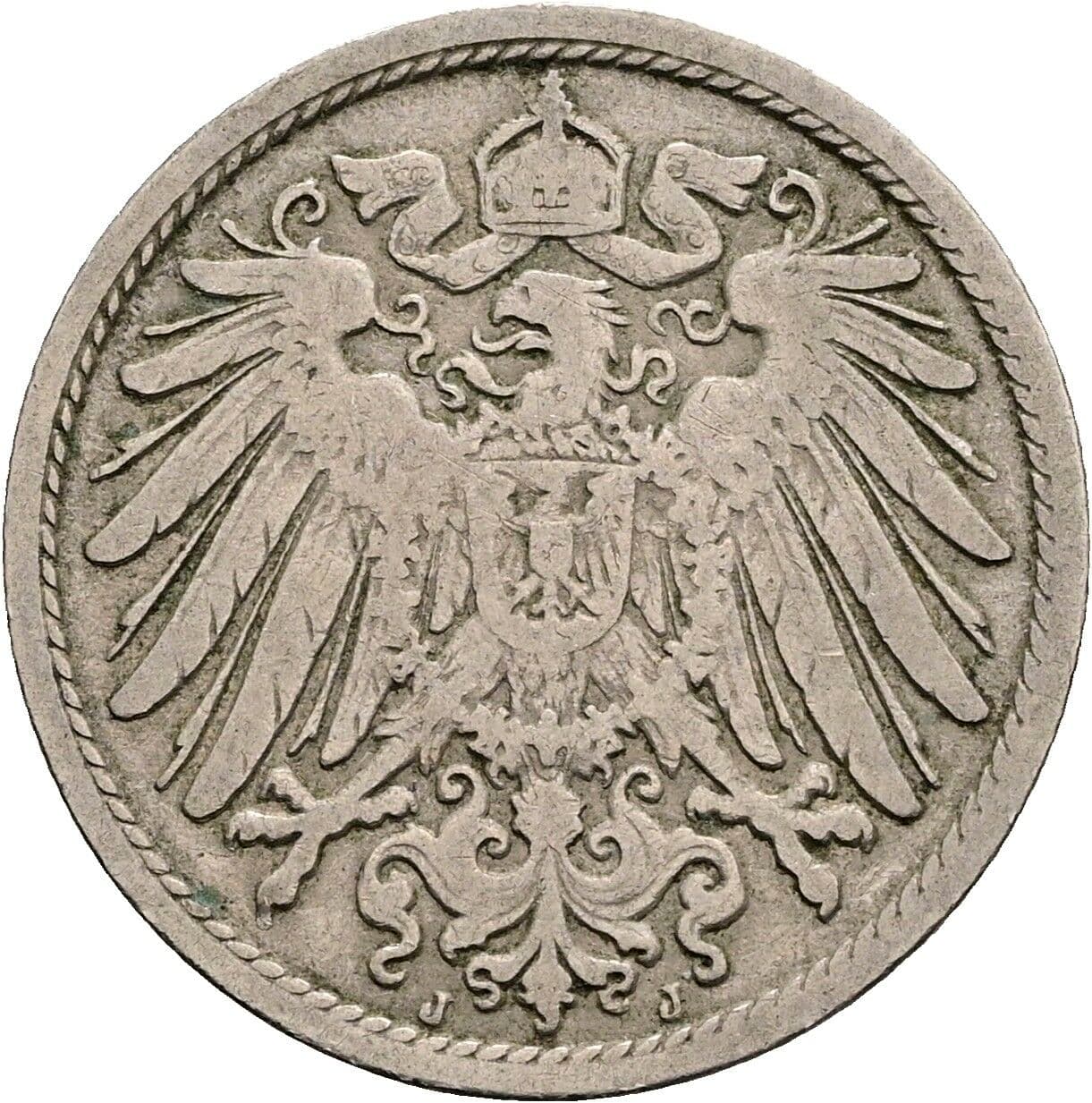 10 Pfennig 1903 J – Rückseite
