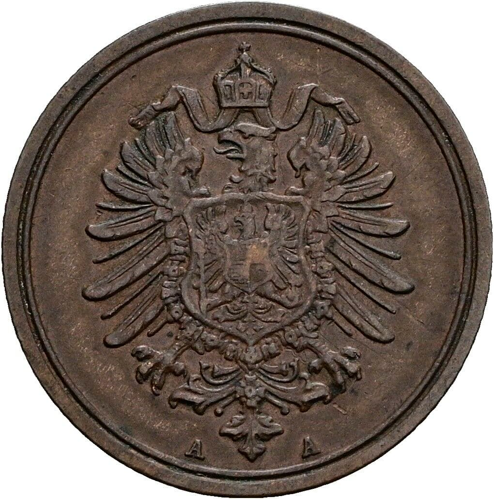 1 Pfennig 1887 A – Rückseite