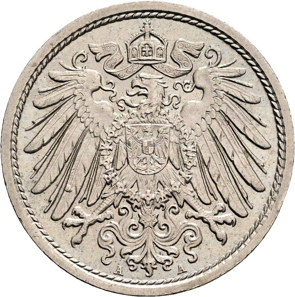 10 Pfennig 1914 A – Rückseite