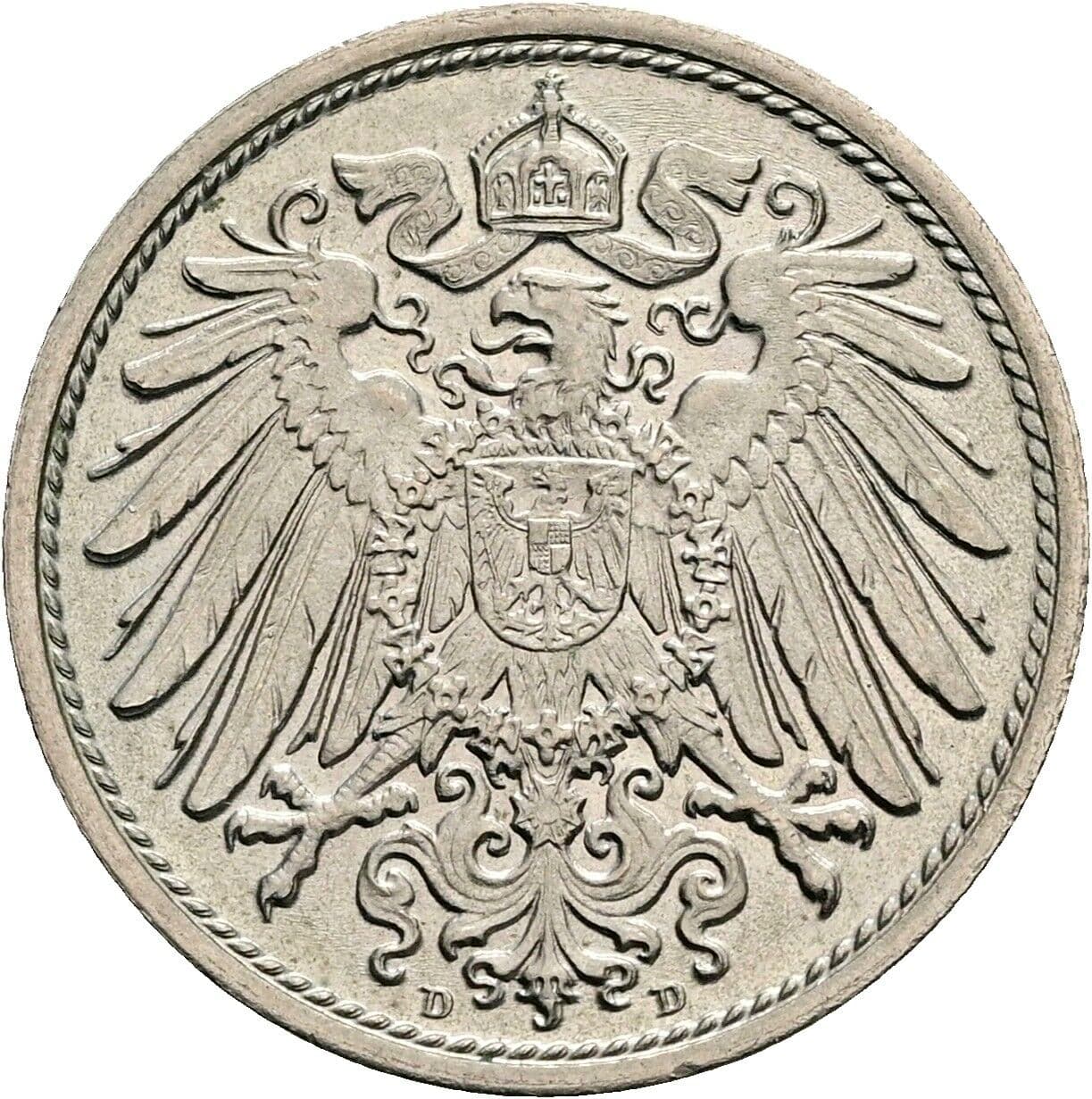 10 Pfennig 1915 D – Rückseite