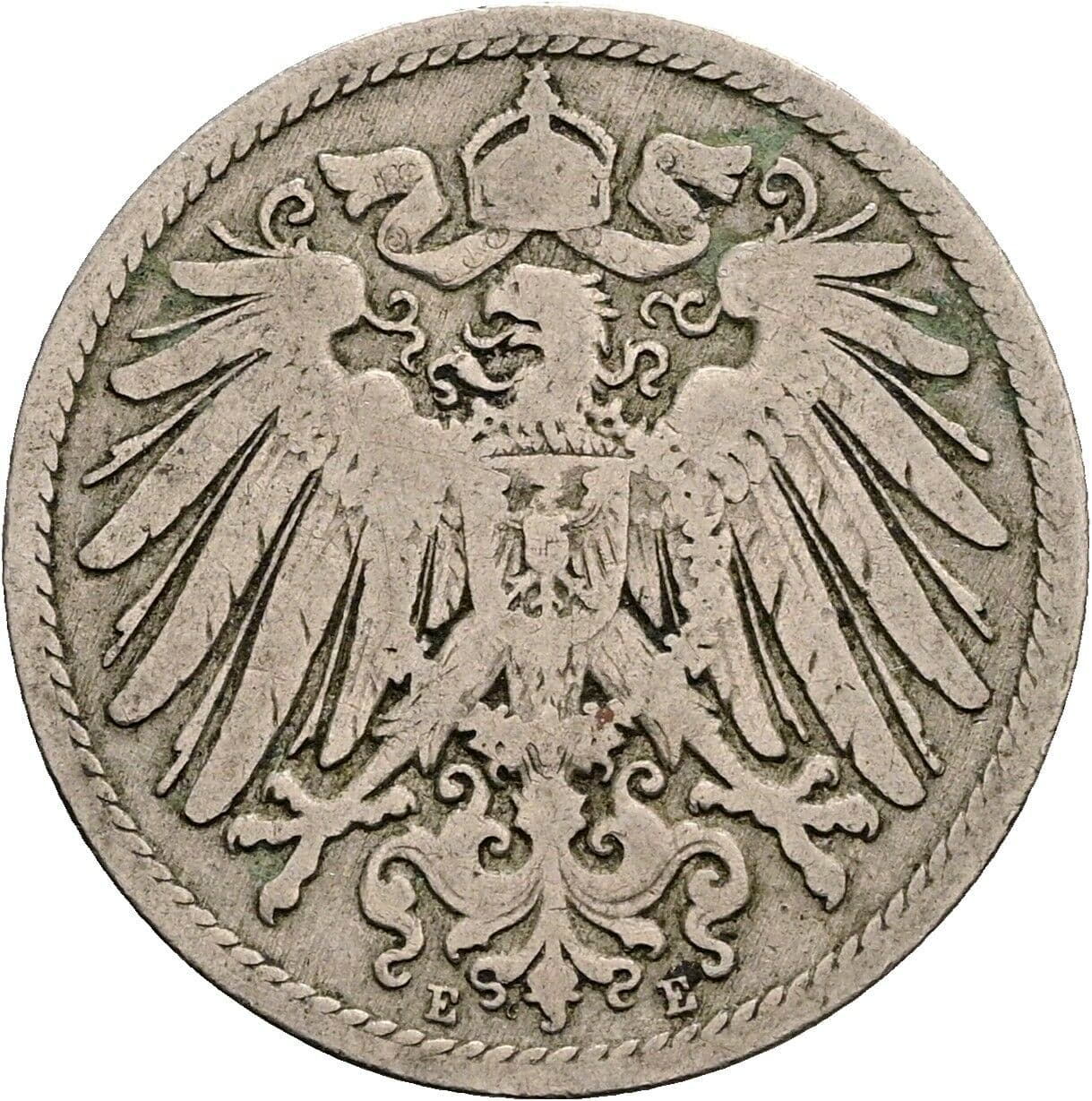 10 Pfennig 1893 E – Rückseite