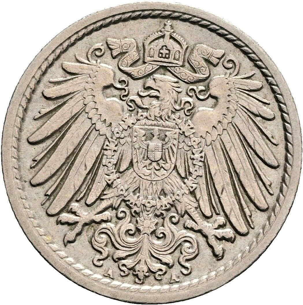 5 Pfennig 1913 A – Rückseite