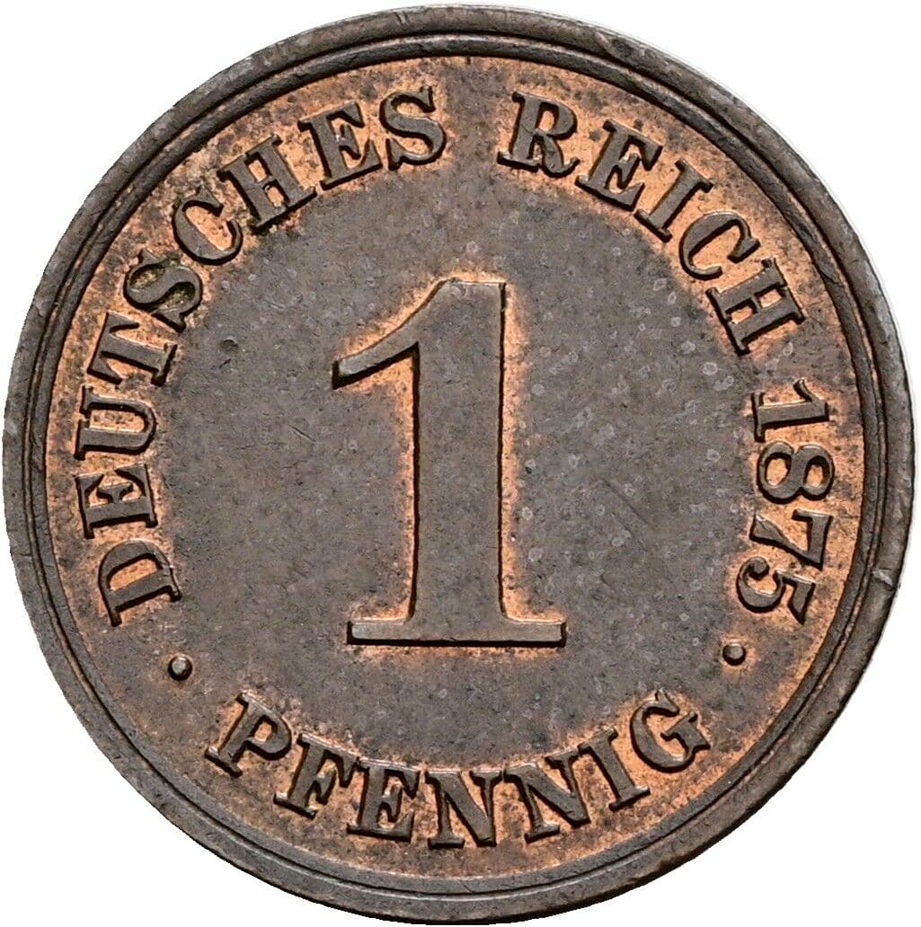 1 Pfennig 1875 A – Vorderseite
