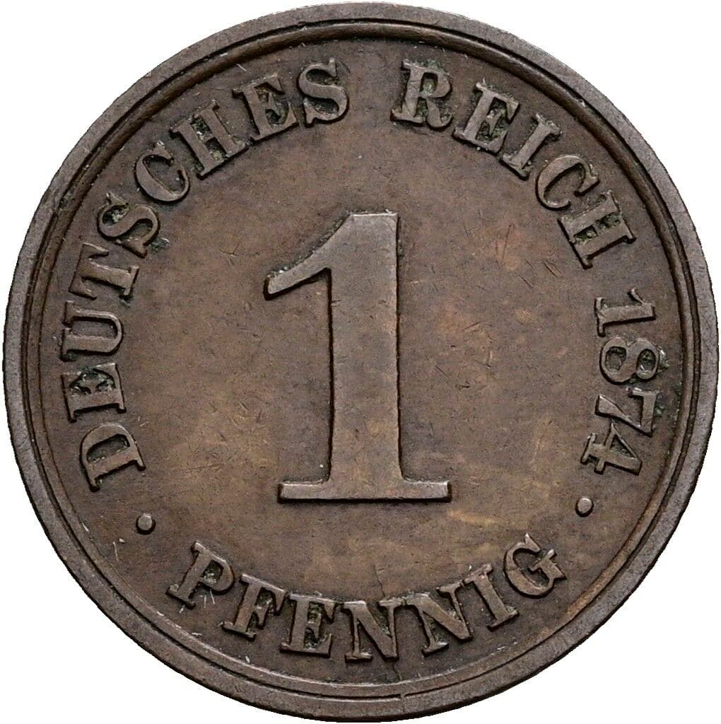 1 Pfennig 1874 A – Vorderseite