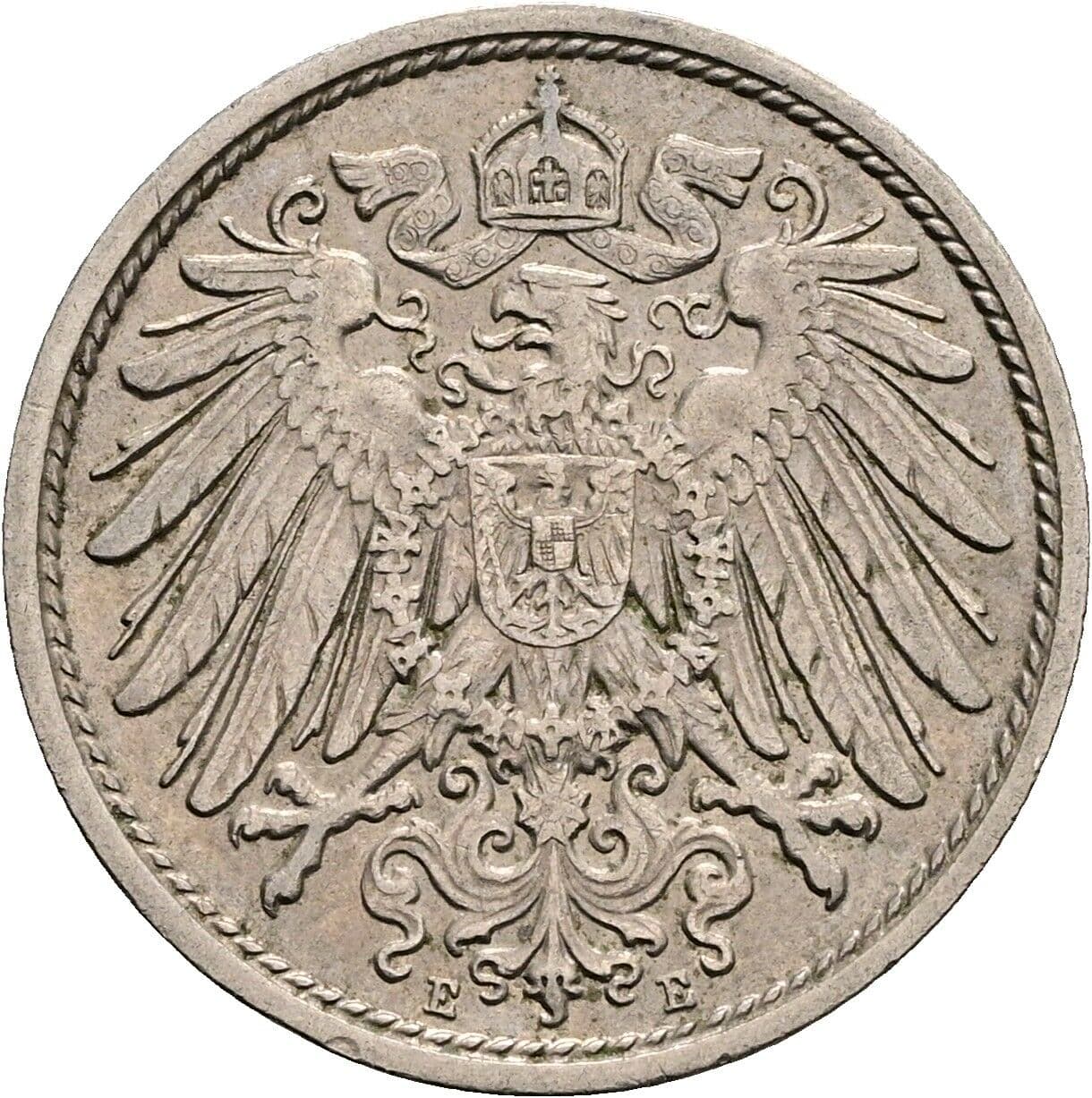 10 Pfennig 1913 E – Rückseite