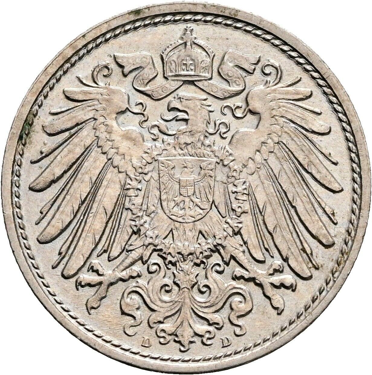 10 Pfennig 1914 D – Rückseite