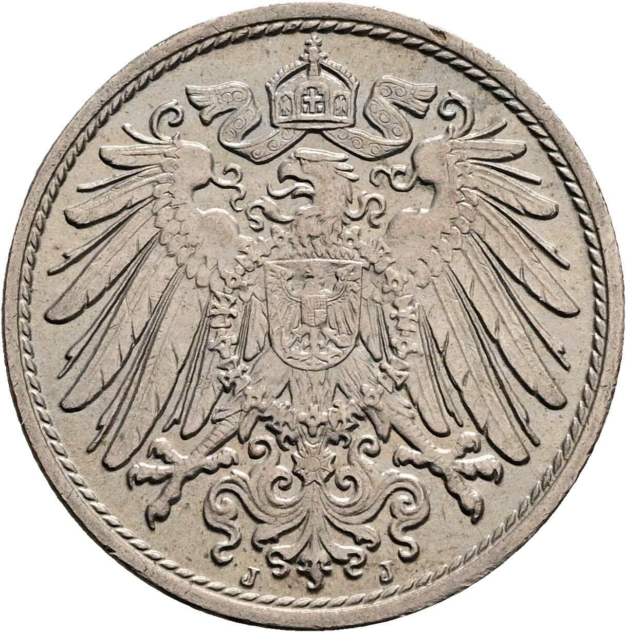 10 Pfennig 1914 J – Rückseite