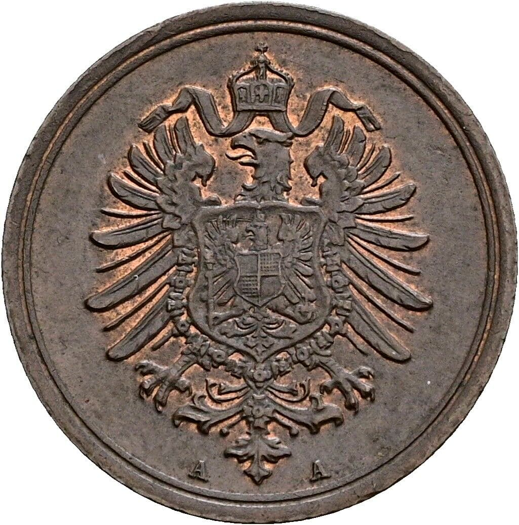 1 Pfennig 1875 A – Rückseite