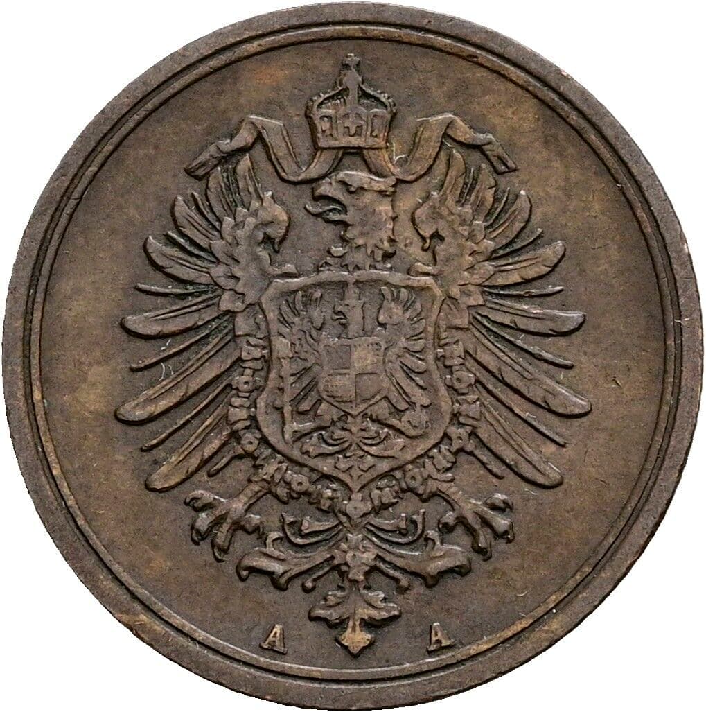 1 Pfennig 1874 A – Rückseite