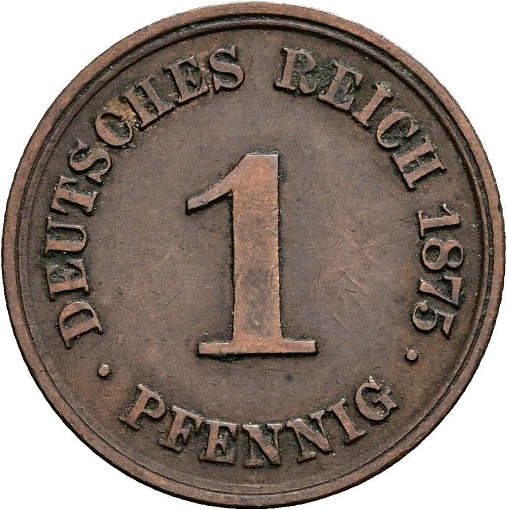 1 Pfennig 1875 A – Vorderseite