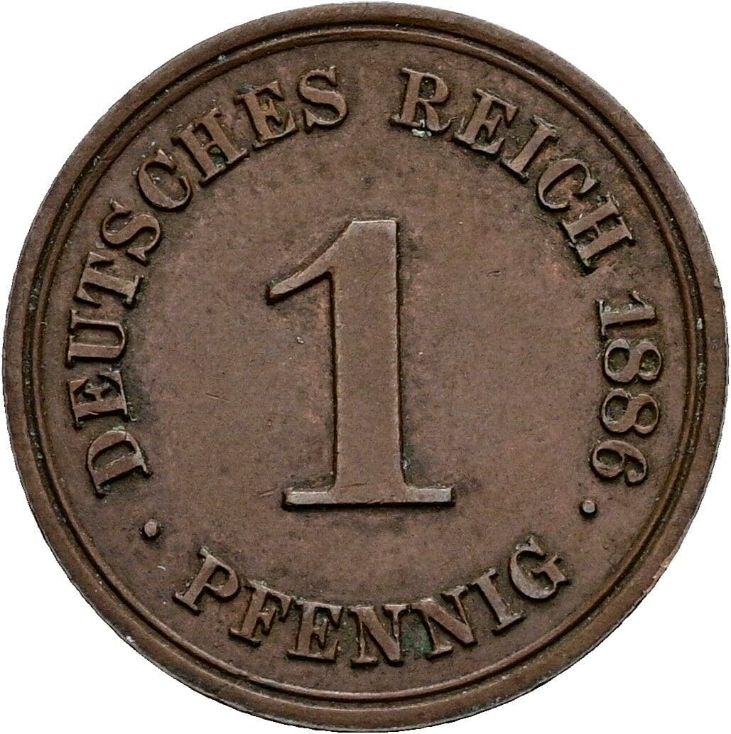 1 Pfennig 1886 A – Vorderseite