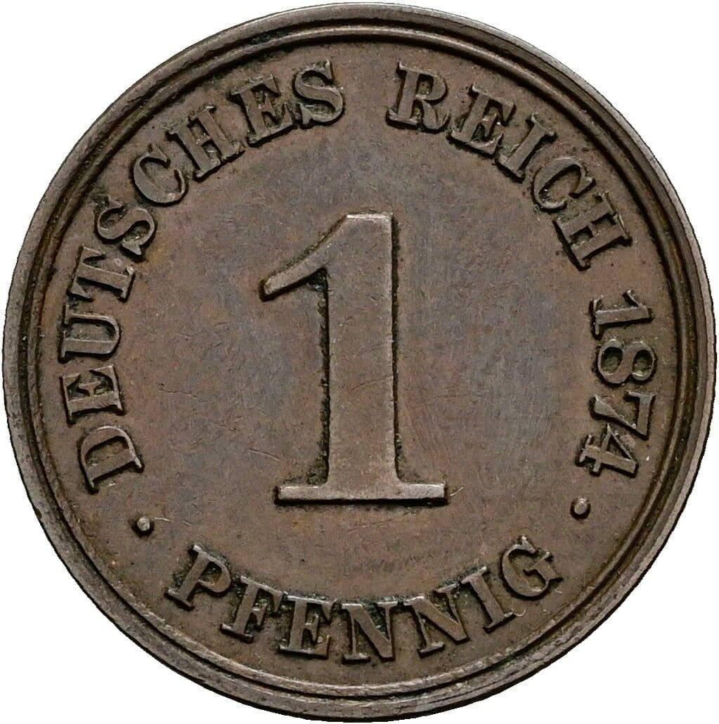 1 Pfennig 1874 A – Vorderseite
