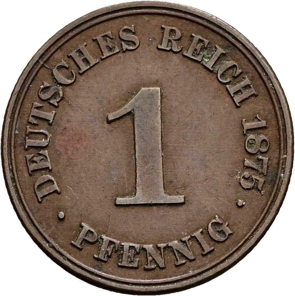1 Pfennig 1875 A – Vorderseite