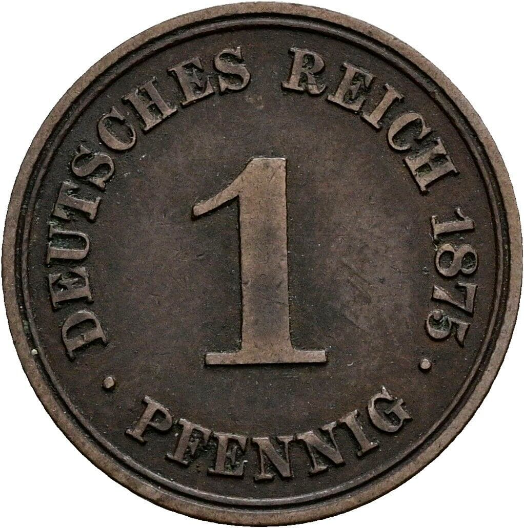 1 Pfennig 1875 A – Vorderseite