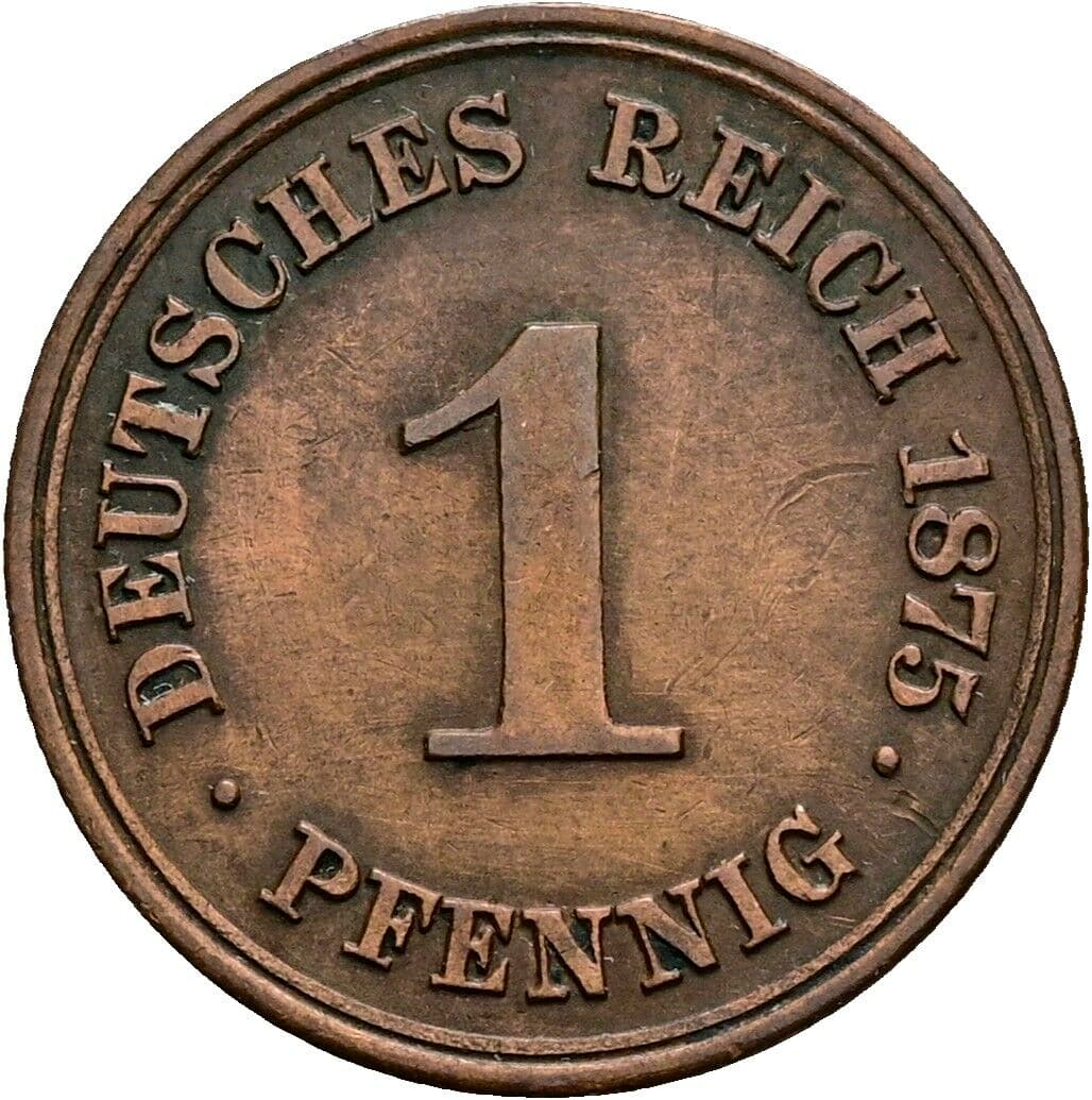 1 Pfennig 1875 A – Vorderseite