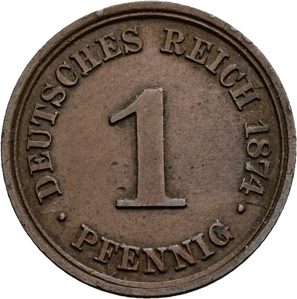 1 Pfennig 1874 A – Vorderseite