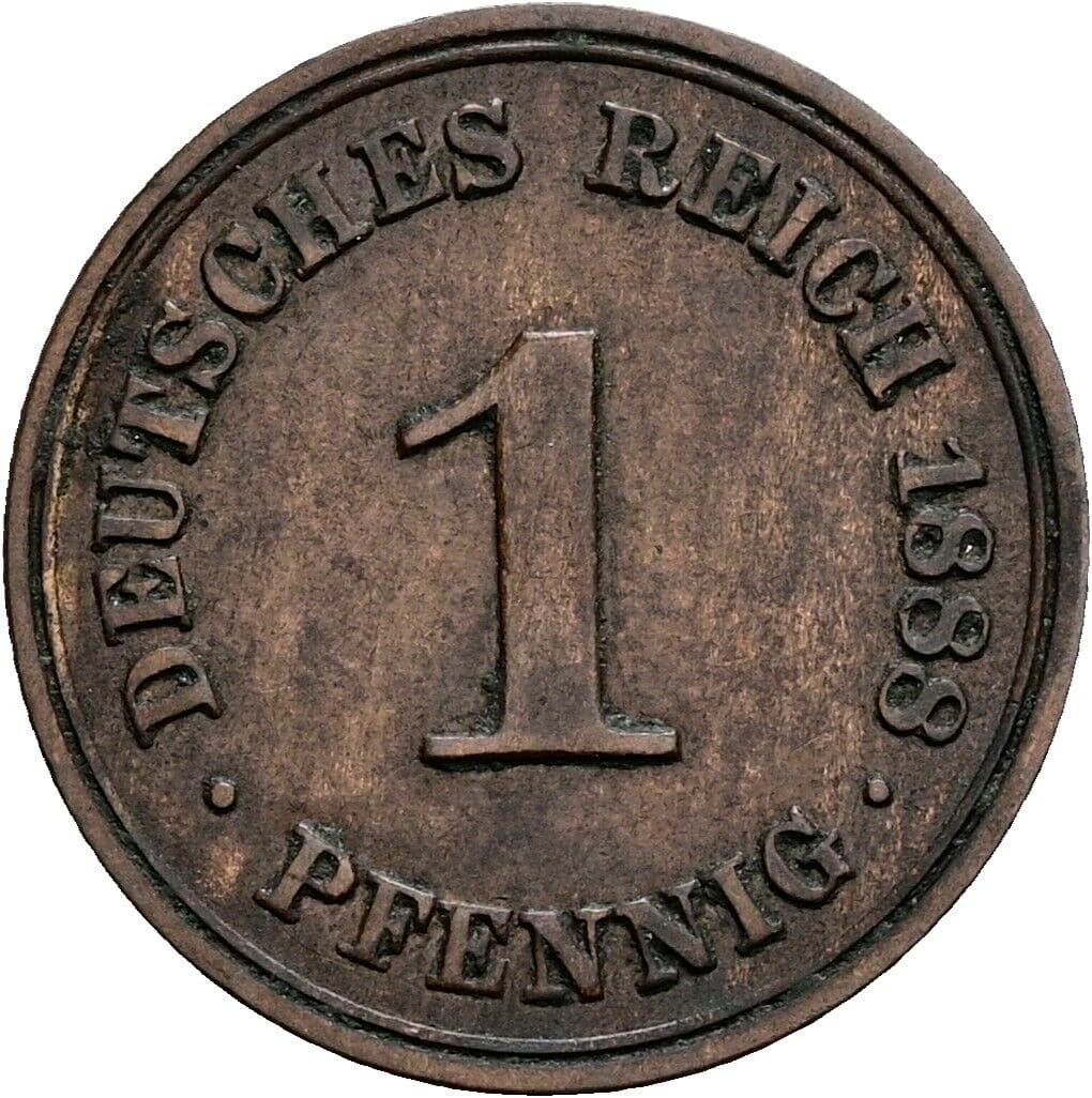 1 Pfennig 1888 A – Vorderseite